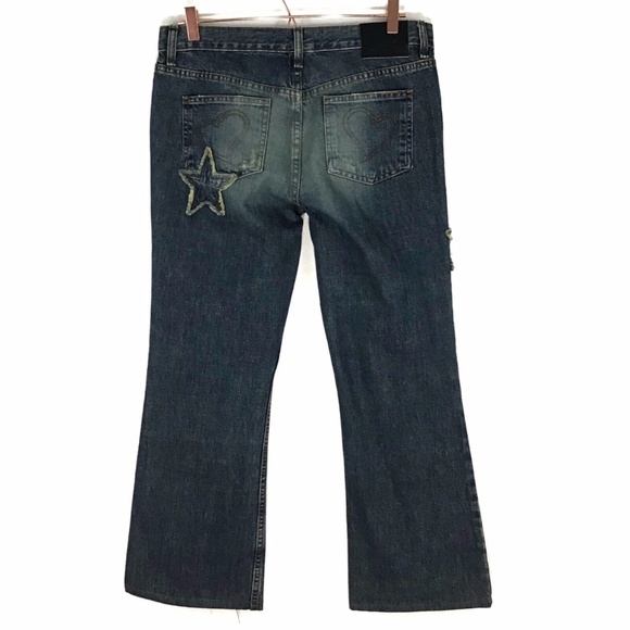 🦋Luella Patch Star Heart Embroidered Jeans Jrs 13 - Picture 3 of 8
